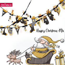 Happy Christmas Mix by Steinbeck, Baumwolle Webware 081664