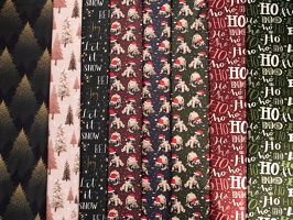 Bern Baumwolljersey Weihnachten Tannenbäume Schriftzüge Weihnachtsmops HoHoHo q (1)