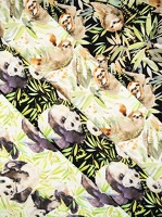 Lisa Waffeljersey Pandas Faultiere h