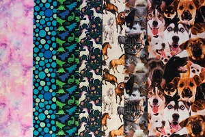 Tim BaumwolleWebware Galaxy Dinos Einhoerner Pferde Katzen Hunde q