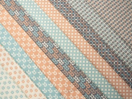 Kansas Baumwollwebware Blumen Blaetter Retro q (3)