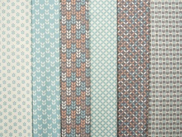 Kansas Baumwollwebware Hellblau Naturweiß Grau q (1)