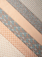 Kansas Baumwollwebware Apricot Naturweiß Grau h