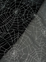 SpiderWeb Tuell Foliendruck Silber Spinnennetze Spinnenweben h