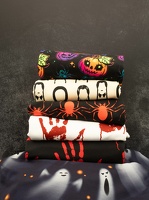 Halloween FrenchTerry Kuerbis gruseligesMaedchen Spinnen Haende Geister h 1