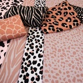 Ampfing Viskosewebware Aislingen Frenchterry  Tupfen Zebra Leo Giraffe Kuh q5