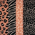 Ampfing Viskosewebware alleFarben Leo Zebra Giraffe Tupfen q1