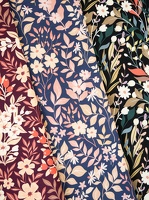 Frida Frenchterry Blumen Bordeaux Lila Schwarz 743937 744645 741299 h1
