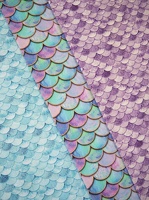 Mermaid Baumwollwebware alleFarben Schuppen 415841 408999 415642 h1