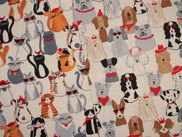 Linde Dekostoff Katzen Hunde beige 923172 922172 q2