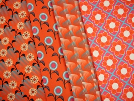 Rocha Canvas Blumen Streifen Kleingemusterd orange 333424 336424 330424 334934 q2