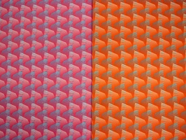 Rocha Canvas Kleingemusterd pink orange 330934 330424 q1
