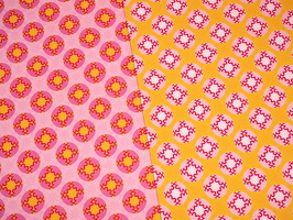 Bilbao Baumwollwebware Tupfen Gemusterd pink orange rosa weiss 390431 390423 q2