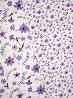 Tarrenz Baumwollwebware Blumen gross klein lila weiss 410011 412011 h1