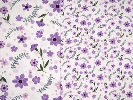 Tarrenz Baumwollwebware Blumen gross klein lila weiss 410011 412011 q1