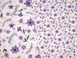 Tarrenz Baumwollwebware Blumen gross klein lila weiss 410011 412011 q2