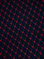Maria Viskosewebware Hirschkoepfe dunkelblau burgundy 597338 h1