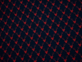 Maria Viskosewebware Hirschkoepfe dunkelblau burgundy 597338 q2
