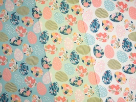 Spring Baumwollwebware Ostereier bunt tuerkis pistazie weiss q2