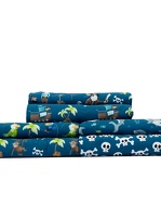 MrsMintdesign Ahoi Baumwolljersey petrol Papagai Affe Hai Oktopus Palme Piratenschiff h 6