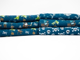 MrsMintdesign Ahoi Baumwolljersey petrol Papagai Affe Hai Oktopus Palme Piratenschiff q 4