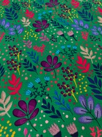 EmjoDesign Wildflowers Viskosewebware 100365 grasgruen h 1