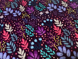 EmjoDesign Wildflowers Viskosewebware 100648 violett q 1