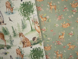 Isla hh25 Alpenfleece Waldtiere Rehe Blumen 219170 630265 q2