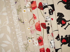 Petra Canvas alleFarben Blumen Blaetter Tupfen Katzen Dackel q2