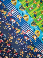 PawPatrol Baumwolljersey Hunde Buchstaben Skye Chase Marshall Hunde Streifen Hundekoepfe Springendehunde h1