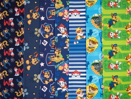 PawPatrol Baumwolljersey Hunde Buchstaben Skye Chase Marshall Hunde Streifen Hundekoepfe Springendehunde q1