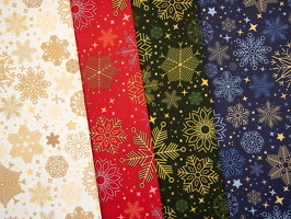 JoyfulChristmas Baumwollwebware Schneeflocken 113010 113637 113565 113598 q2