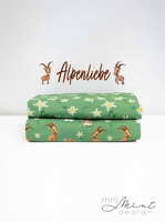 MrsMintDesign Alpenliebe Baumwolljersey Wiesenblumen Kuehe Steinboecke Ziege Floral gruen 345603 346603 h2 Typo