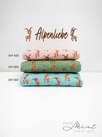 MrsMintDesign Alpenliebe Baumwolljersey Steinboecke apricot gruen mint batik aquarell 347420 347603 347261 h2 Typo n