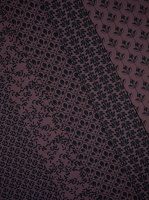 Eleonora Baumwollwebware Kleingemustert KleineBlaetter bordeaux h