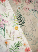 Laura Dekostoff Blumen bunt weiss kit 623011 623173 h