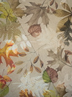 Laura Dekostoff Blaetter Herbstlaub camel hellbeige 625672 625170 h