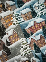 Winterberg Dekostoff Haueser Schnee schlamm blau 101676 101259 h