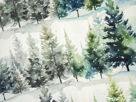 Winterberg Dekostoff Tannen ecru-dunkelgrau ecru-dunkelgruen 103285 103564 q2