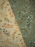 Laura Dekostoff Zweige Blaetter camel altmint 623674 623762 h