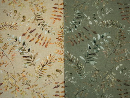 Laura Dekostoff Zweige Blaetter camel altmint 623674 623762 q1