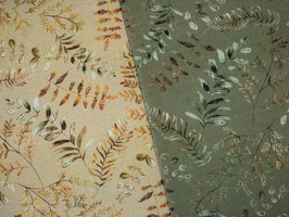 Laura Dekostoff Zweige Blaetter camel altmint 623674 623762 q2