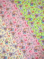 Easter Baumwollwebware Osterhasen bunt pastellgelb rosa gruen 639112 639432 639601 h